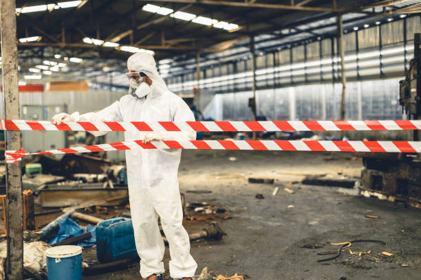 Professional Biohazard Cleanup technician working in Winslow, AR